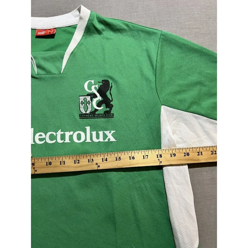 Garcia Sports Club Electrolux #22 Puma‎ Soccer Jersey Mens M Green Short Sleeve